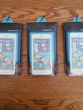 Travelon Clear Waterproof Phone Pouches - Bundle Of 3
